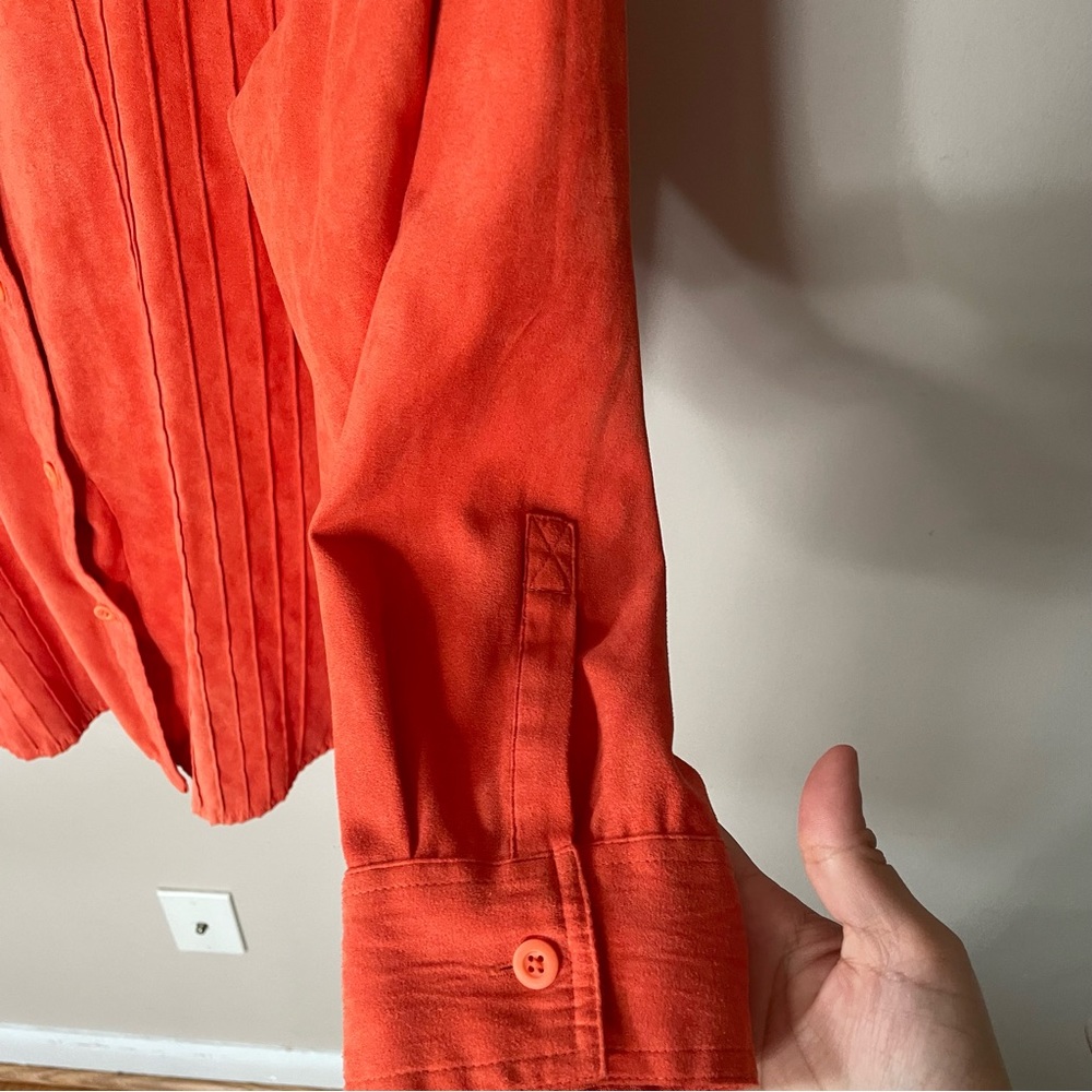 Vintage Basic Editions Suede Button Down Shirt - image 5